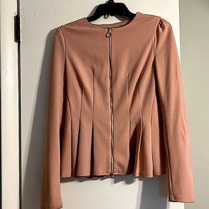 Windsor brand peplum zip front blazer